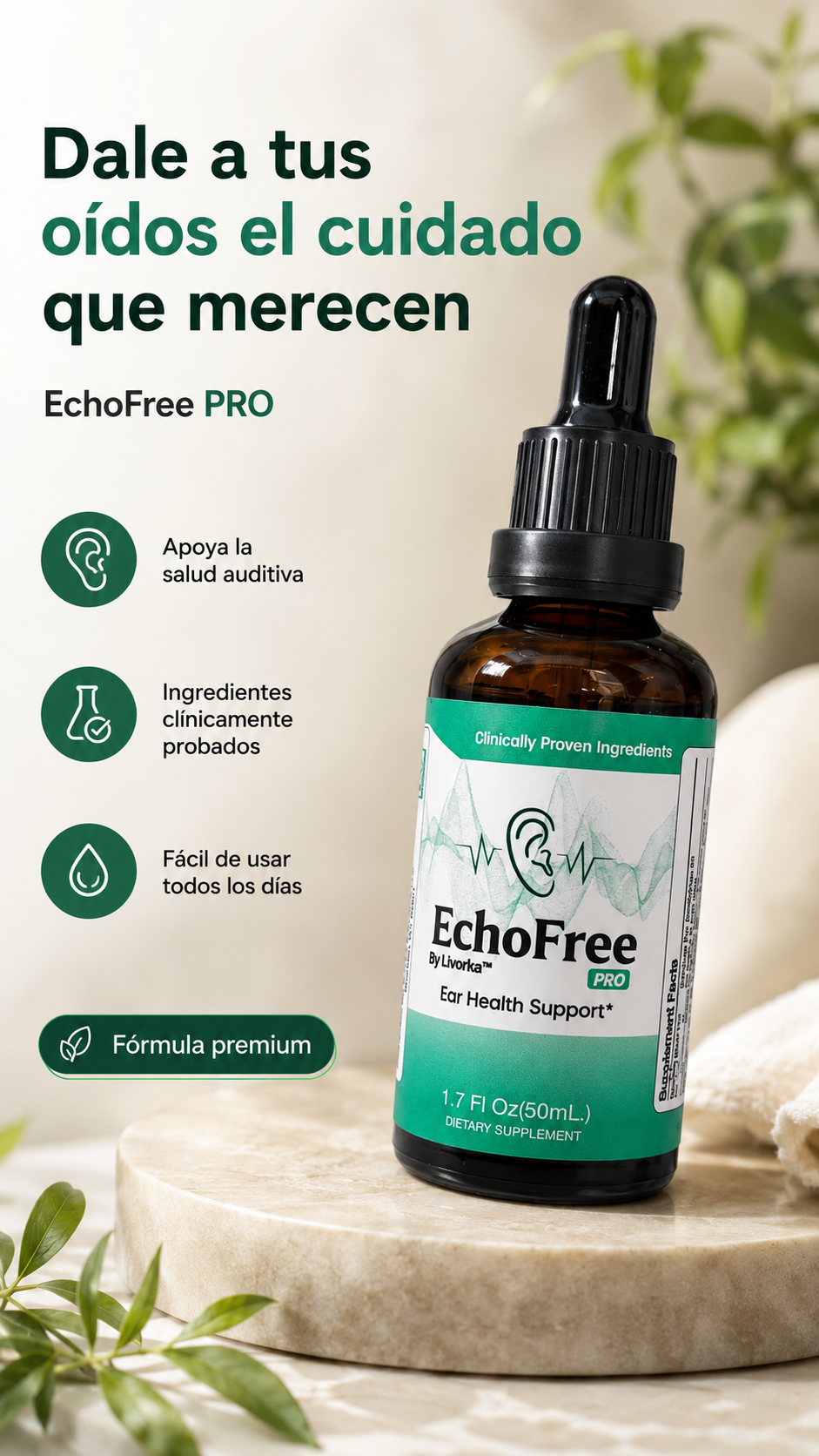 EchoFree Pro | Elimina ese pitido para siempre.