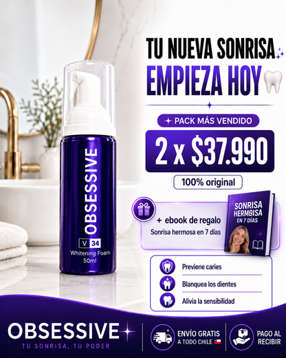 Obsessive | Blanquea tu sonrisa en menos de 1 semana, 100ML Edición Limitada.