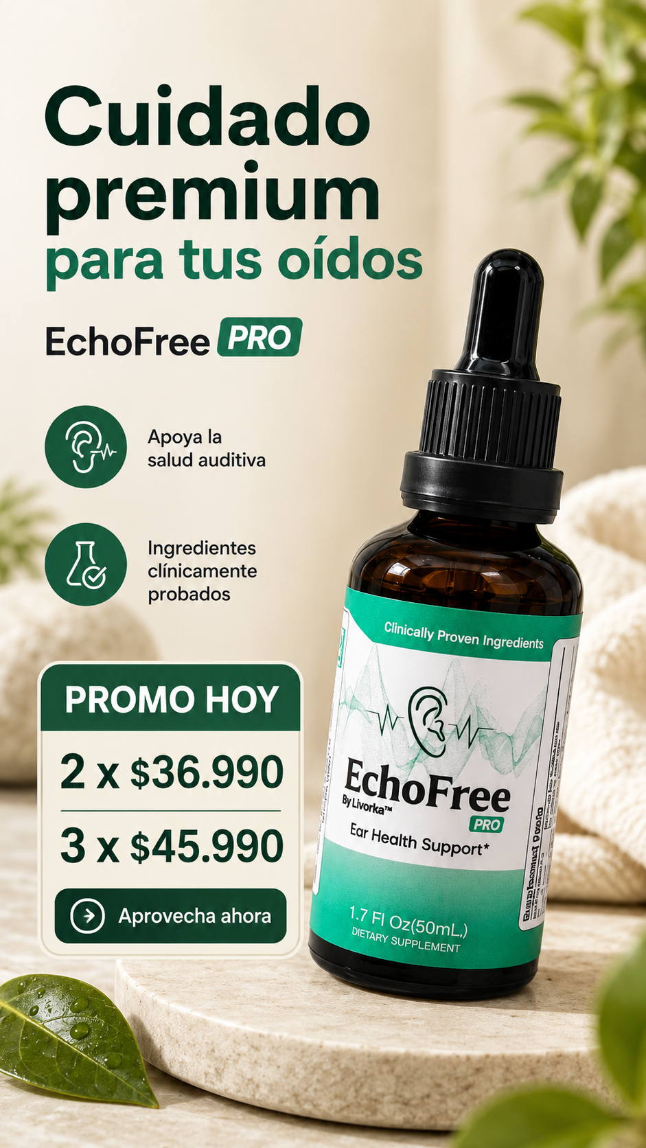 EchoFree Pro |  Elimina ese pitido para siempre.